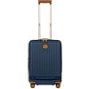 Bric's Trolley Rigido Espandibile Collezione Capri, Valigia Bagaglio a Mano con 4 ruote, Leggero e Resistente, Collegamento USB, Lucchetto TSA integrato, Dimensioni 38x55x23/27, Blue