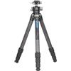 Leofoto - Ranger - Treppiede in carbonio con testa a sfera - Sistema Twist-Lock- Gambe regolabili in 3 angoli - Ideale per fotografia macro - LS-324C+LH-40PCL
