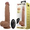 Pretty Love Jonathan Thrusting & Vibrating RealDeal Dildo with Remote 21.8cm Brown