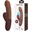 Pretty Love Kane Dual Realistic Vibrator & Sucker Brown