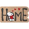 SaRani Tappeto Zerbino Ingresso Gomma Antiscivolo Resistente Fantasia Snoopy Welcome (Home Beige)