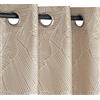 Atout Ciel Tenda jacquard vegetale con occhielli, 140 x 240 cm, pronta da appendere, colore: Beige
