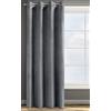Eurofirany ROSA Tenda in Velluto con Occhielli - 1 Unità, Soffice, Pannello, Drappo Classico, Glamour, Elegante, Soggiorno, Camera da Letto, 290 g/m2, 140x250 cm, Grigio Grafite