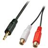 Lindy Adattatore Audio Jack 3,5mm Maschio a 2xRCA Femmina, 25cm