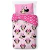 Jay Franco Set biancheria da letto per bambini Disney Minnie Hearts & Love 100% cotone 135 x 200 cm Misura letto singolo - Copripiumino + federa 50 x 70 cm