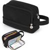 Alyvisun Astuccio Scuola, Astuccio di Grande Capacità con 3 Scomparti per Bambina Ragazzo, Astuccio Portapenne Organizer Resistente Pencil Case con Maniglia per Scuola e Ufficio