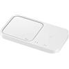 Samsung Caricatore Wireless Charger Duo 15W Fast Charging 2.0, Bianco (caricabatterie e cavo non inclusi)