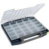 Raaco Boxxser 55 5x10-25 scatola organizer, 9 scomparti, per minuteria | Cassetta porta attrezzi in plastica con 9 inserti, portaminuterie trasparente per viti e utensili, capacità 15 kg, stoccaggio