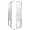 MARCO MAMMOLITI Box doccia con ingresso angolare scorrevole Zesk quadrato L 80 x L 80 x H 190 cm in vetro, sp. 6 mm smerigliato cromo