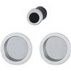 Hoppe 3947849 porta scorrevole Conchiglia Set 4920 - Senza Serratura, Rosetta tonda BL, cromato SAT