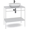MADERO Mobile bagno da terra con lavabo L 80 x H 92 x P 45.5 cm bianco per vasca centrale Outline
