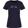 Armani Exchange Ombre Metallic Logo Cotton Jersey T-Shirt, Blueberry Jelly, S Donna