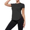Weardear T-Shirt Sportiva da Donna Girocollo Top da Allenamento Manica Corta Rete Traspirante Lati Corsa Yoga Top