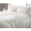 Yard Riva Paoletti Waffle Plain White Letto Singolo Copripiumino - Waffle Struttura Del Tessuto - 1 X Oxford Border Federa Incluso - 100% Cotone - Lavabile In Lavatrice - 137 X 200 Cm (54 X 79 Pollici)