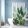 JINGYOU Tenda Doccia Impermeabile Antimuffa, Pianta a Foglia Verde, Lavabile, Orlo Pesato, per Bagno Dormitorio Famiglia Hotel, 180 x 200 cm