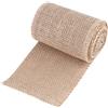 OUKENS Rotolo di Juta, Nastro di Juta di Juta Largo Tessuto di Juta Naturale Rotolo di Nastro Artigianale Tessuto Decorativo di Iuta per Realizzare Ornamenti per Feste di Natale(10CM)