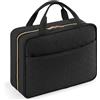 Lifewit Beauty Case da Viaggio Donna, Grande Trousse Trucchi da Appendere, Beautycase da Viaggio con 4 Trasparente Scomparti, Regalo Donna e Uomo, Grande, Nero