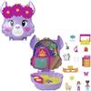Polly Pocket - Cofanetto Lama Avventura in Campeggio, con 2 micro bambole e 13 accessori, giocattolo tascabile da viaggio, giocattolo per bambini 4+ anni, HKV33
