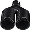 Leapiture Terminale Scarico In Acciaio Inox Terminale Scarico Auto Da 63-93 Mm A Forma Y 1-In-2-Out Lato Destro Terminale Di Scarico A Doppia Uscita Nero Fibra Di Carbonio Per M Performan