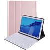 RLTech Custodia Tastiera per Huawei Mediapad T5 10 - QWERTY Ultra Sottile PU Custodia con Supporto con Cover Tastiera Rimovibile Wireless Keyboard per Huawei Mediapad T5 10.1 Pollici, Rosa Oro