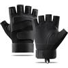 Cupimatch Guanti Palestra Uomo Polsiere：Crossfit Palestra Paracalli Fitness Pesi - Accessori Sport Uomo Donna Nero Misura L