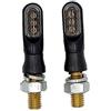 one by Camamoto coppia kit frecce (cod 77206034 Mini frecce nero opaco a leds trasparenti omologate ce compatibile con moto scooter cafe race attacco universale)
