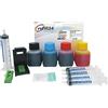 refill24 Kit di ricarica Compatibile per cartucce d'inchiostro HP 305, 305 XL,307 XL Nero e Colore, Inchiostro Include Clip e Accessori + 200 ML Inchiostro