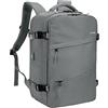 HOMIEE Zaino da Viaggio 32L Grande Zaino Easyjet 45x36x20 Zaino Porta PC 15.6 pollici con Caricatore USB Zaino Impermeabile Antifurto Unisex Viaggio Scuola Lavoro Affari, Grigio