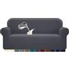 Granbest Copridivano elasticizzato, impermeabile, 1 pezzo, in spandex, jacquard, con gommapiuma antiscivolo (3 posti, grigio)