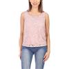 Bellivalini Le Signore Camicia Smanicata Elegante Girocollo con Pizzo Modello Rosa BLV50-263 (Rosa Cipria, M)