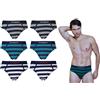 Navigare 6 Slip Uomo Elasticizzato Misure 3/S-4/L-5/L-6/XL-7/XXL 21223Z (IT, Testo, XXL, Regular, Regular, Multicolore)