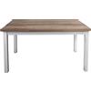 milani home - Tavolo Da Pranzo Moderno Di Design - Allungabile -Cm 70x110/150/190 - Struttura Bianca - Piano Tortora - Per Sala Da Pranzo