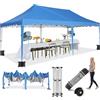 HOTEEL Gazebo 3x6 Pieghevole Impermeabile Gazebo Esterno Resistente Gazebo 3x6 Robusto Professionale Richiudibile Per Feste, Matrimoni, Mercato, Con 4 Sacchi Di Sabbia E Borsa Con Ruote