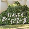 Ginger Ray Striscione floreale con scritta Happy Birthday, decorazione da appendere, 1,5 m, pastello