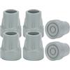 supregear 6pz Punta Gomma 25mm per Stampelle, Bastoni, Deambulatori, Sedie WC, Sgabelli Doccia, Panchine da Bagno, Universali Antiscivolo, Grigio