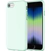 JETech Cover in Silicone per iPhone SE 2022/2020 (3./2. Generazione), 4,7 Pollici, Custodia Protettiva per Morbida al Tatto, Copertura Antiurto con Fodera in Microfibra (Schiuma marina)