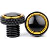 ZESIDIMO 2 Pezzi Tappi Specchietti Foro Viti Bulloni Moto M10 * 1.25 Universali Vite Copri Specchietti per in Orario e Antiorario CNC Alluminio (Oro)