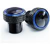 ZESIDIMO 2 Pezzi Tappi Specchietti Foro Viti Bulloni Moto M10 * 1.25 Universali Vite Copri Specchietti per in Orario e Antiorario CNC Alluminio (Blu)