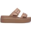 Crocs Brooklyn Buckle Low Wdg Doppia Fascia Reg. Platform Latte Donna
