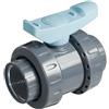 Valvola a Sfera in PVC | PN16 | con Bocchettoni | FF | Diam. 11/4