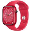 APPLE Watch Series 8 41mm Impermeabile 5ATM GPS 32GB WiFi / Bluetooth con Cassa in Alluminio e Cinturino Sport Rosso