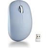 NGS Fog Pro Blue - Mouse Wireless, Mouse Ottico da 1000 DPI, Interfaccia Nano USB, Pulsanti Silenziosi, 2 Pulsanti e Rotella di Scorrimento, Plug and Play, Ambidestro, Colore Blu