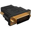 ICY BOX Adattatore DVI a HDMI - perfetto per docking station (IB-DK2241AC), PC e monitor, bidirezionale DVI-D a HDMI, fino a 4K 60Hz, 60983