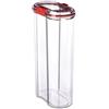 TATAY Contenitori per Alimenti 2,5 L | Barattoli Cucina Trasparenti | Chiusura Ermetica | Impilabile | Plastica Senza BPA | Lavabile in Lavastoviglie | 9 x 15,5 x 29 cm, Rosso