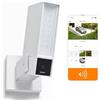 Netatmo Telecamera di Sorveglianza Esterna Intelligente con Sirena 105dB, WiFi, Illuminazione Integrata, Rilevamento del Movimento, Visione Notturna, Nessuna Abbonamento, Bianco, NOC-S-W-FR