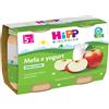 HiPP Omogeneizzato mela e yogurt Merenda biologica per lo svezzamento dal 5° mese, 2vasetti da 125 g