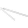 Gedy PIRENEI Portasciugamani da bagno Doppia parete, Bianco Opaco, Ottone, 35,9 x 4,6 x 3,3