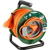 Electraline 49232 Avvolgicavo con presa universale adatta per elettrodomestici da giardinaggio, protezione termica, 25mt., sezione cavo 3G1,5 mm²