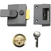 Yale Locks P85 Visi Pack - Serratura a cilindro (40 mm) con serratura a scatto interna, finitura in cromo satinato