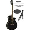YAMAHA APX600 BK CHITARRA ACUSTICA ELETTRIFICATA THIN BODY + TAPPO APX +TRACOLLA